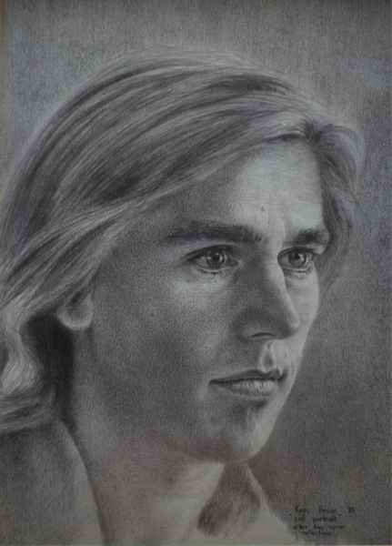 Self Portrait from life thru 2 mirrors 1985